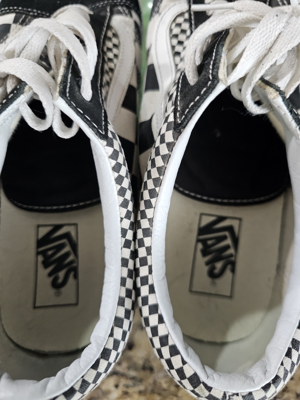 Vans Black & White Checkerboard Old Skool Sneakers - Picture 7 of 7